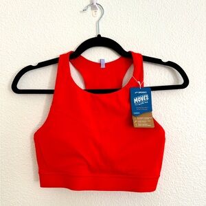 NWT Brooks Running 3 Pocket Sports Bra - 34 DD/E - Red